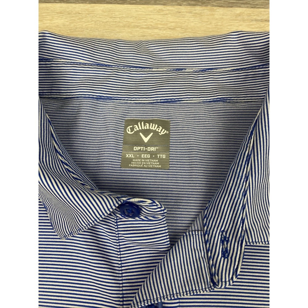 (3) Callaway Opti-Dri Polo Shirt Mens 2XL Golf Stretch S/S Pullover - Picture 6 of 16